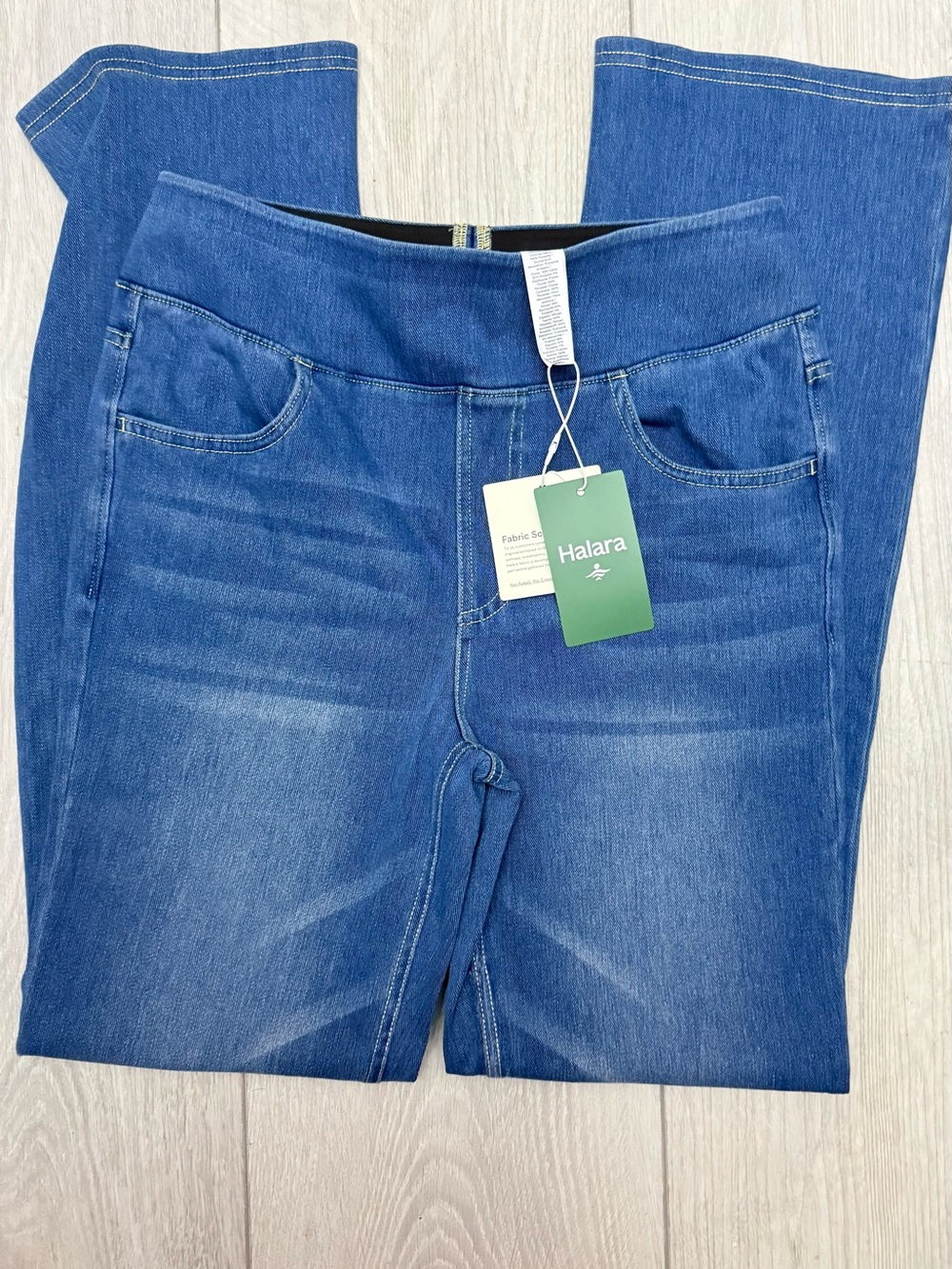 HALARA Blue Stretch Denim-Look High-Rise Jeggings